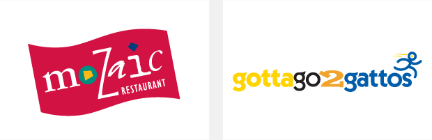 Logo / Brand Design / Development - mozaic restaurant / gotta go to gattos