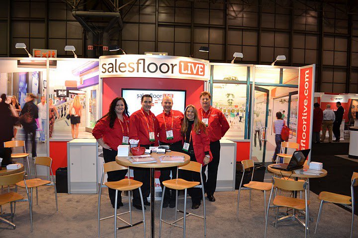 salesfloor LIVE tradeshow booth for NRF 2010