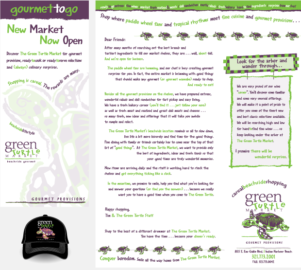 green turtle market collateral design