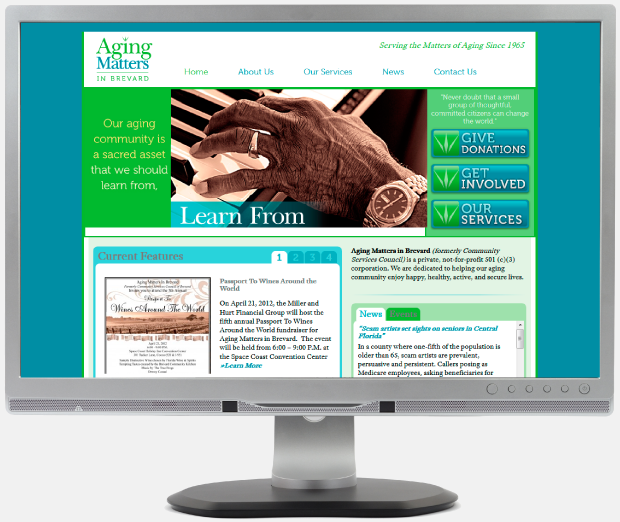 Website Design / Development / WordPress - Aging Matters in Brevard