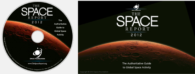 CD Rom package design / development / Space Report 2012 / Space Foundation