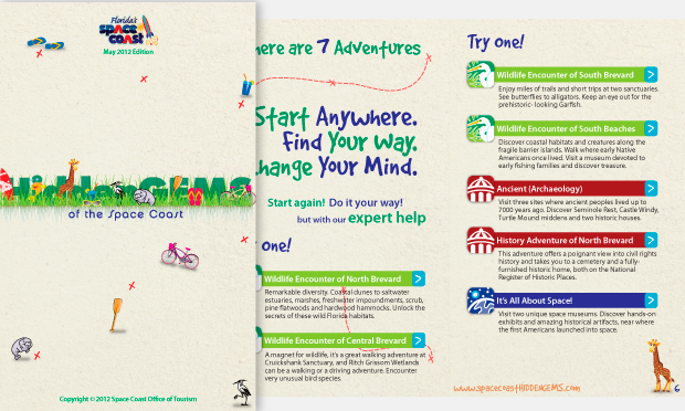 Space Coast Hidden Gems Outreach Creative campaign Booklet Design