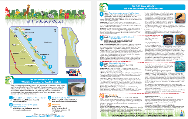 Space Coast Hidden Gems Hotel Outreach Creative campaign Handouts