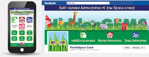 Space Coast Hidden Gems social media profile and mobile website version
