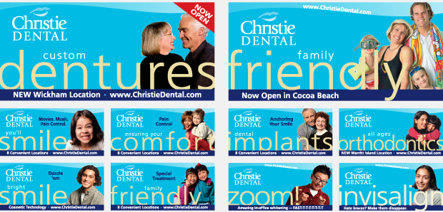 Christie Dental Portfolio Outdoor Billboard Campaign