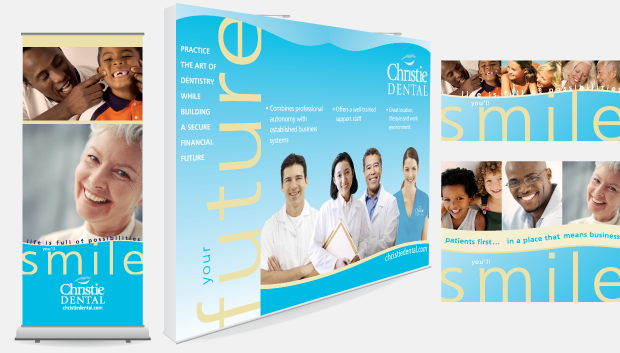 Christie Dental Portfolio Tradeshow Display Design