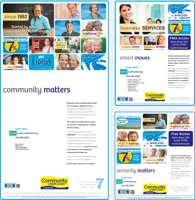 Print Advertising Campaign Design - Community Credit Union Florida