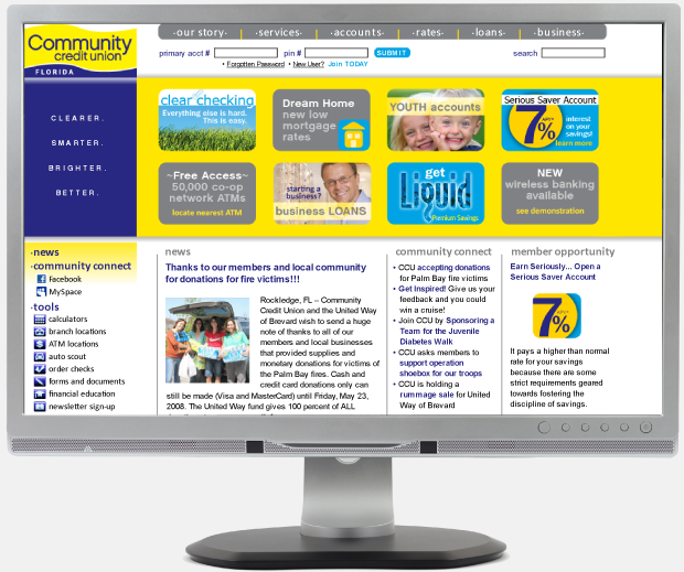 Website Design - Community Credit Union Florida