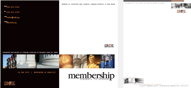 Membership Collateral Design / Development - IDB IIC Federal Credit Union 