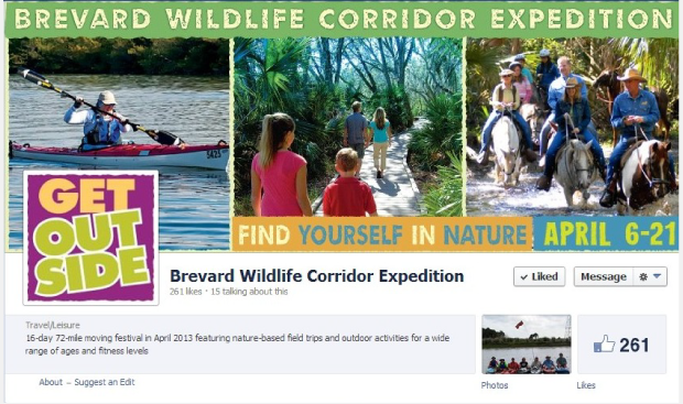 Brevard Wildlife Corridor Expedition:  Brand Development / Facebook page design