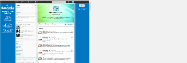 Dynavistics Twitter profile design