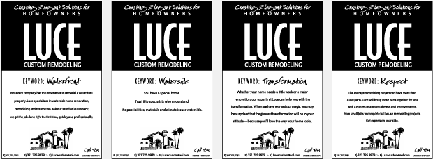 Luce Custom Remodeling Newspaper Ads