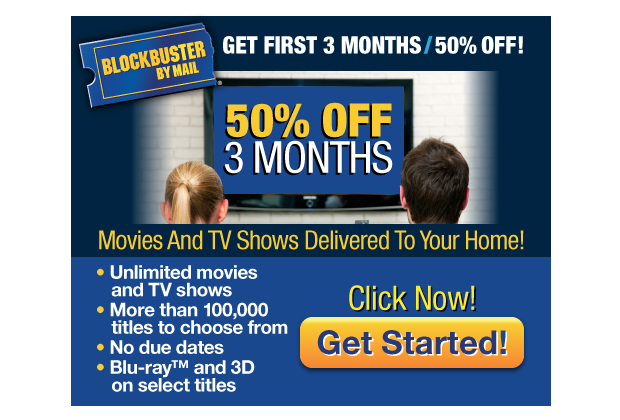 Blockbuster Digital Ad Campaign | Online | Email Ad Development