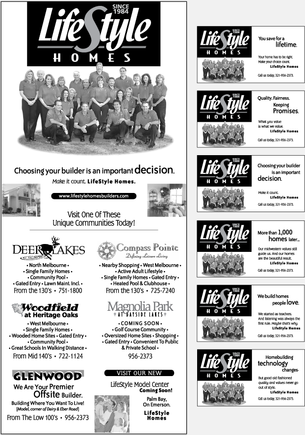 LifeStyle Homes Newspaper ad campaign