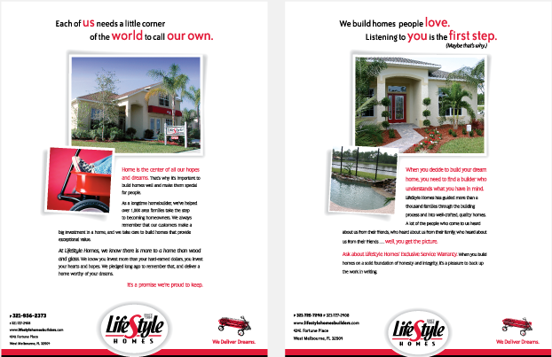 LifeStyle Homes Magazine ad Campaign